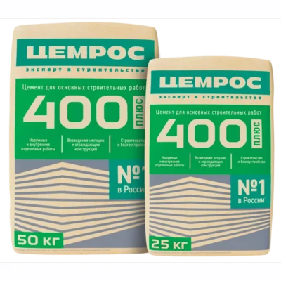 Цемент Цемрос 400 ПЛЮС ЦЕМ I 32.5 Б 25 кг