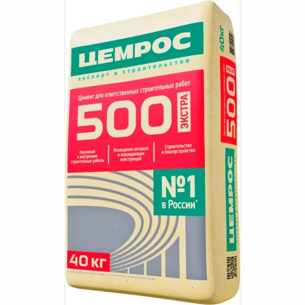Цемент Цемрос ЦЕМ II А-П 42.5 Н 40 кг