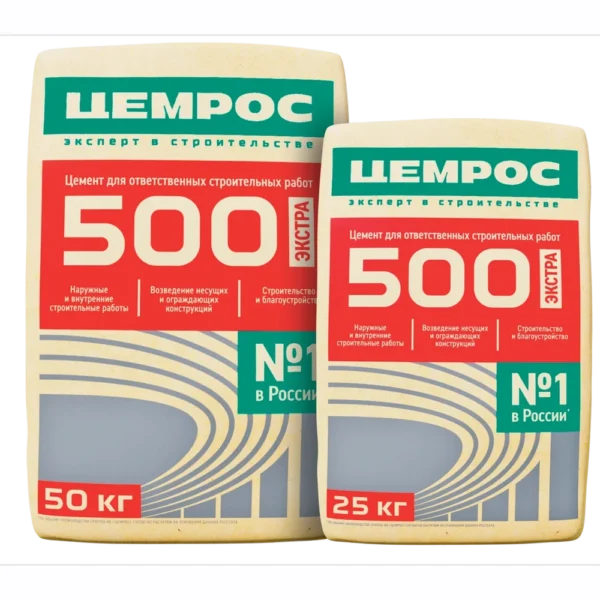 Цемент Цемрос М500 ЦЕМ II А-Ш 42.5 Н 25 кг