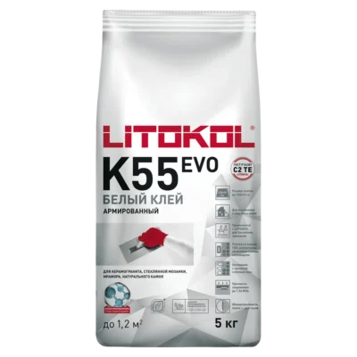 Плиточный клей для мозаики Литокол Litoplus K55 5 кг
