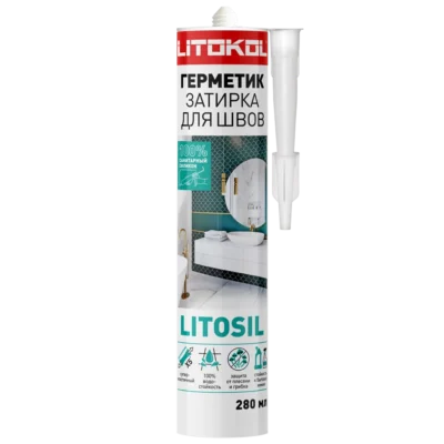 Герметик-затирка силиконовый санитарный LITOKOL LITOSIL 280 мл