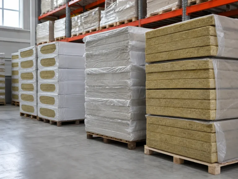 Плиты минеральной ваты Rockwool и Knauf на складе Эмвуди в Мытищах